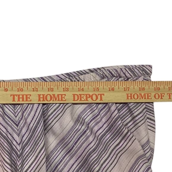 NWT Lane Bryant Purple & White Stripe Linen Midi Skirt - Women's Size 18 / 20 - Picture 3 of 6